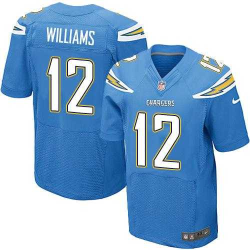 Nike Los Angeles Chargers #12 Mike Williams Electric Blue Alternate Men's Stitched NFL New Elite Jersey
