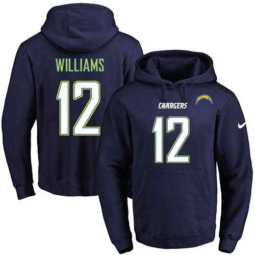 Nike Los Angeles Chargers #12 Mike Williams Navy Blue Name & Number Pullover NFL Hoodie