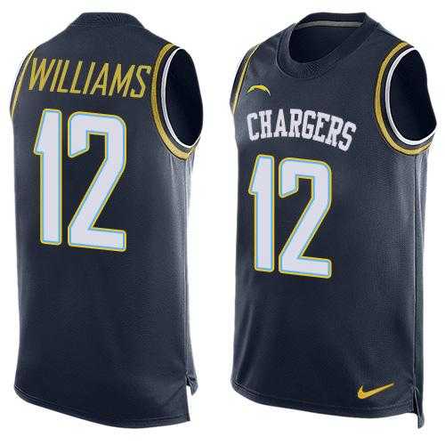 Nike Los Angeles Chargers #12 Mike Williams Navy Blue Team Color Men's Stitched NFL Limited Tank Top Jersey