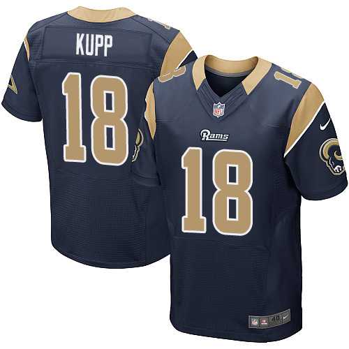 Nike Los Angeles Rams #18 Cooper Kupp Navy Blue Team Color Men's Stitched NFL Elite Jersey