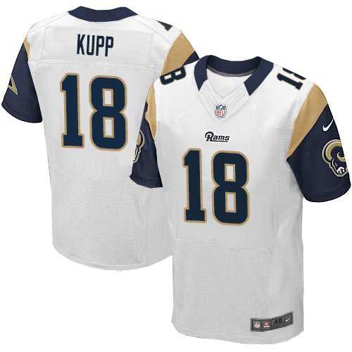 Nike Los Angeles Rams #18 Cooper Kupp White Men's Stitched NFL Elite Jersey