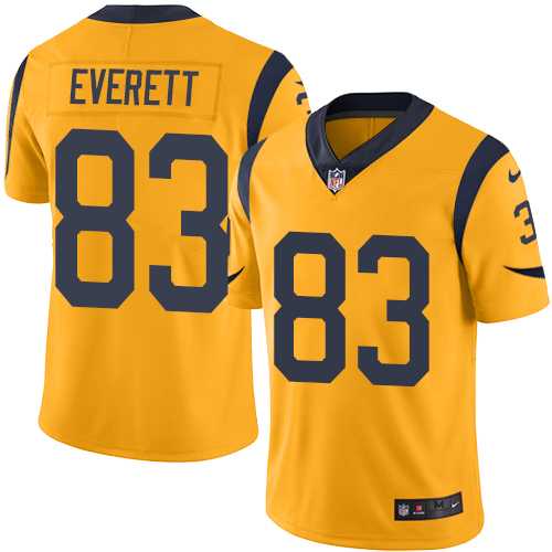 Nike Los Angeles Rams #83 Gerald Everett Gold Men's Stitched NFL Limited Rush Jersey