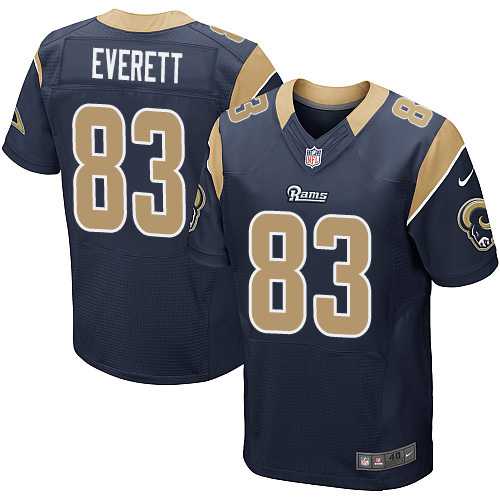 Nike Los Angeles Rams #83 Gerald Everett Navy Blue Team Color Men's Stitched NFL Elite Jersey