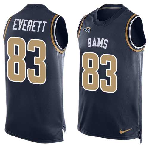 Nike Los Angeles Rams #83 Gerald Everett Navy Blue Team Color Men's Stitched NFL Limited Tank Top Jersey