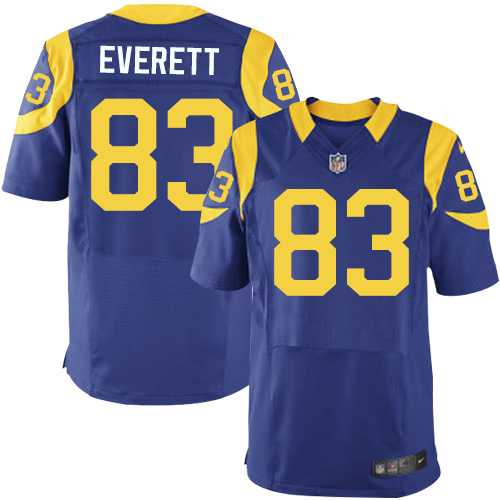 Nike Los Angeles Rams #83 Gerald Everett Royal Blue Alternate Men's Stitched NFL Elite Jersey
