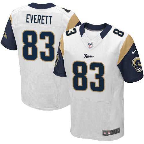 Nike Los Angeles Rams #83 Gerald Everett White Men's Stitched NFL Elite Jersey