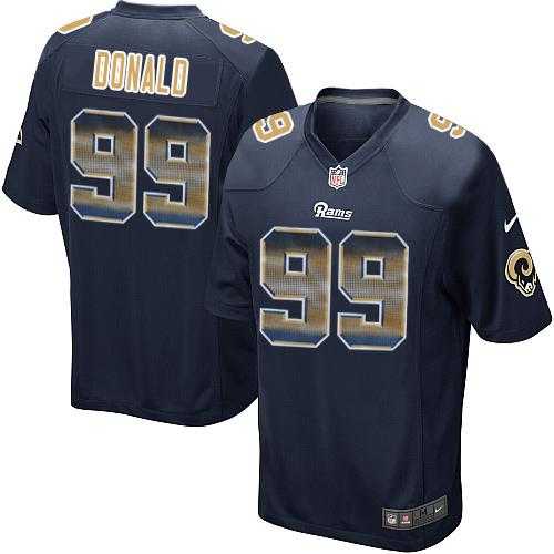 Nike Los Angeles Rams #99 Aaron Donald Navy Blue Team Color Men's Stitched NFL Limited Strobe Jersey