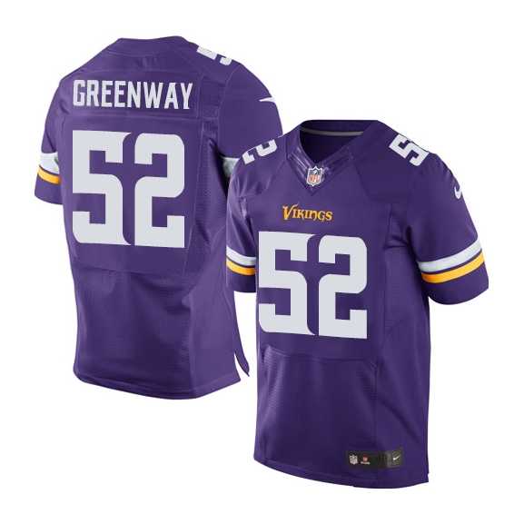 Nike Minnesota Vikings #52 Chad Greenway Purple Elite Jersey
