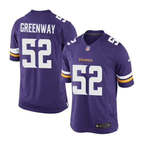 Nike Minnesota Vikings #52 Chad Greenway Purple Limited Jersey