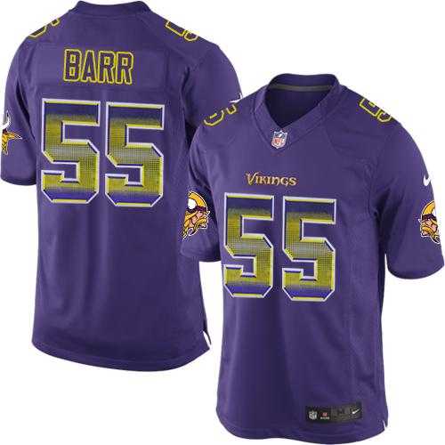 Nike Minnesota Vikings #55 Anthony Barr Purple Team Color Men's Stitched NFL Limited Strobe Jersey