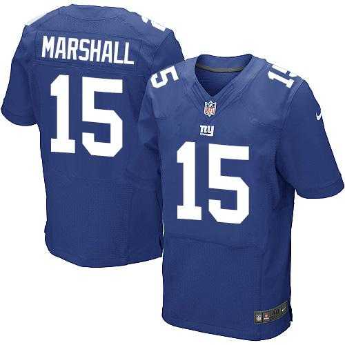 Nike New York Giants #15 Brandon Marshall Royal Blue Team Color Men's Stitched NFL Elite Jersey