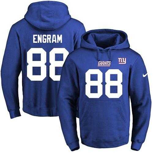 Nike New York Giants #88 Evan Engram Royal Blue Name & Number Pullover NFL Hoodie