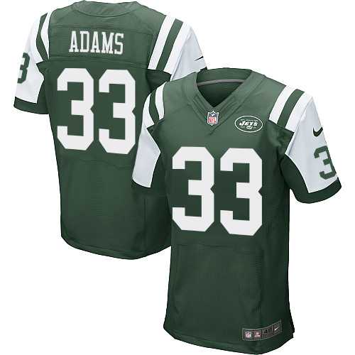 Nike New York Jets #33 Jamal Adams Green Team Color Men's Stitched NFL Elite Jersey