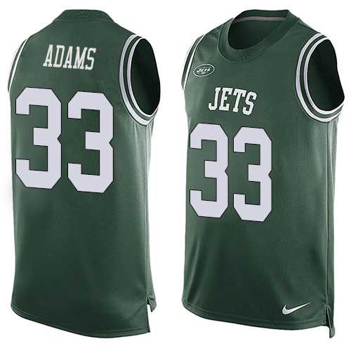 Nike New York Jets #33 Jamal Adams Green Team Color Men's Stitched NFL Limited Tank Top Jersey