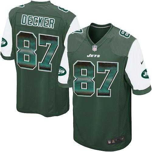 Nike New York Jets #87 Eric Decker Green Team Color Men's Stitched NFL Limited Strobe Jersey