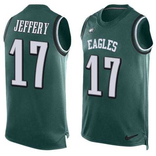 Nike Philadelphia Eagles #17 Alshon Jeffery Midnight Green Team Color Men's Stitched NFL Limited Tank Top Jersey