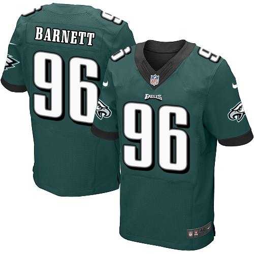 Nike Philadelphia Eagles #96 Derek Barnett Midnight Green Team Color Men's Stitched NFL New Elite Jersey