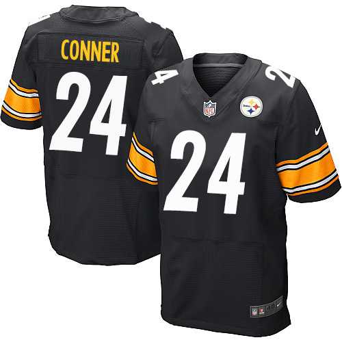 Nike Pittsburgh Steelers #24 James Conner Black Team Color Men's Stitched NFL Elite Jersey