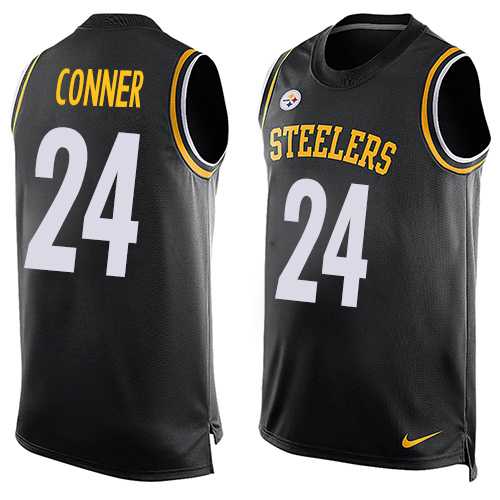 Nike Pittsburgh Steelers #24 James Conner Black Team Color Men's Stitched NFL Limited Tank Top Jersey