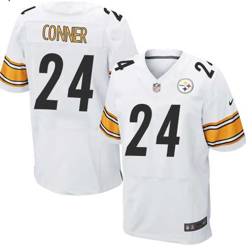 Nike Pittsburgh Steelers #24 James Conner White Men's Stitched NFL Elite Jersey