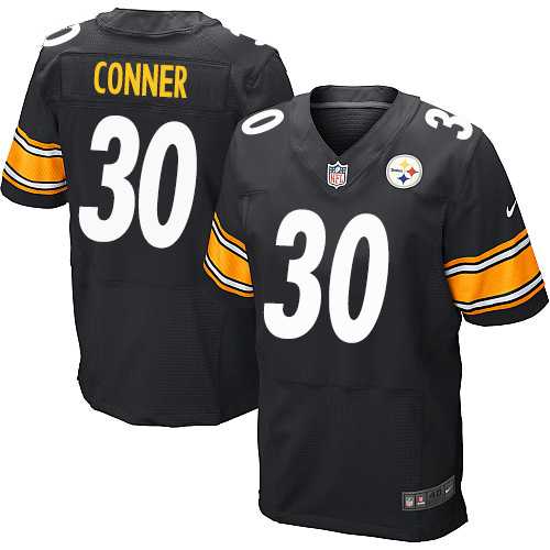 Nike Pittsburgh Steelers #30 James Conner Black Team Color Men's Stitched NFL Elite Jersey