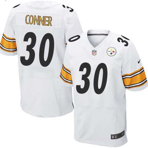 Nike Pittsburgh Steelers #30 James Conner White Men's Stitched NFL Elite Jersey