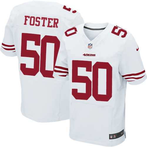 Nike San Francisco 49ers #50 Reuben Foster White Men's Stitched NFL Elite Jersey