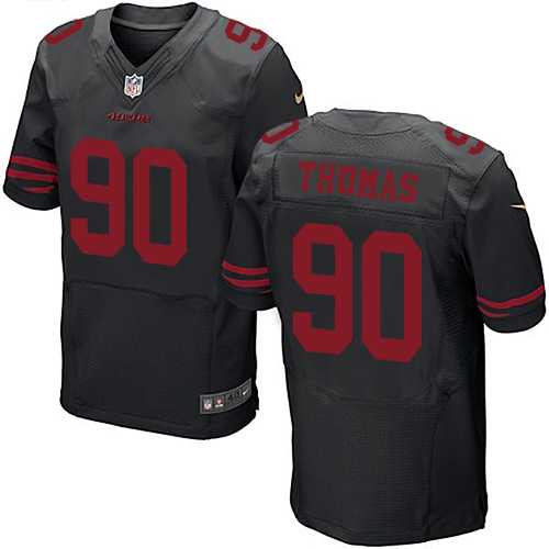 Nike San Francisco 49ers #90 Solomon Thomas Black Alternate Men's Stitched NFL Elite Jersey