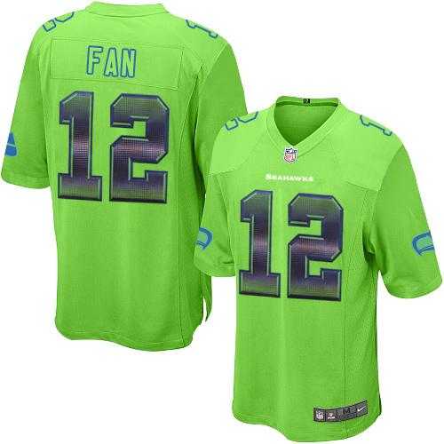 Nike Seattle Seahawks #12 Fan Green Alternate Men's Stitched NFL Limited Strobe Jersey