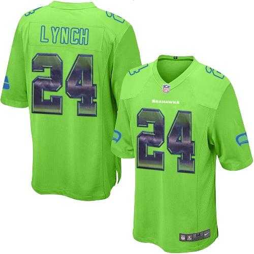 Nike Seattle Seahawks #24 Marshawn Lynch Green Alternate Men's Stitched NFL Limited Strobe Jersey