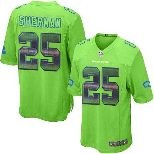 Nike Seattle Seahawks #25 Richard Sherman Green Alternate Men's Stitched NFL Limited Strobe Jersey
