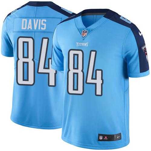 Nike Tennessee Titans #84 Corey Davis Light Blue Men's Stitched NFL Limited Rush Jersey