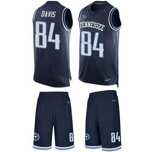 Nike Tennessee Titans #84 Corey Davis Navy Blue Alternate Men's Stitched NFL Limited Tank Top Suit Jersey