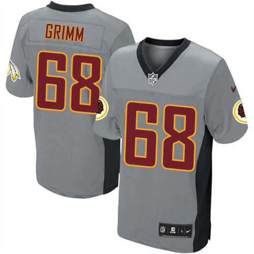 Nike Washington Redskins #68 Russ Grimm Grey Shadow Elite NFL Jersey