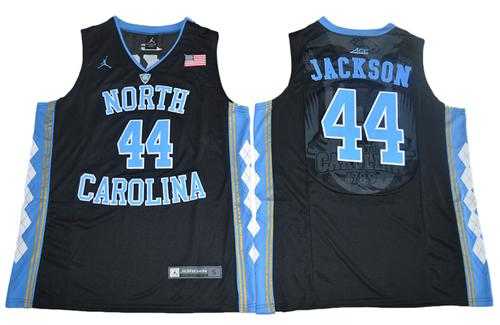 North Carolina #44 Justin Jackson Black Basketball Stitched NCAA Jersey