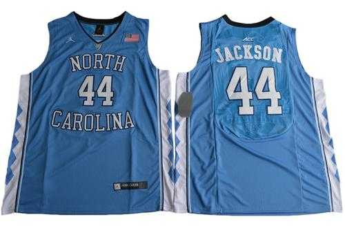 North Carolina #44 Justin Jackson Blue Basketball Stitched NCAA Jersey