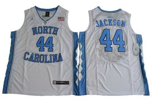 North Carolina #44 Justin Jackson White Basketball Stitched NCAA Jersey