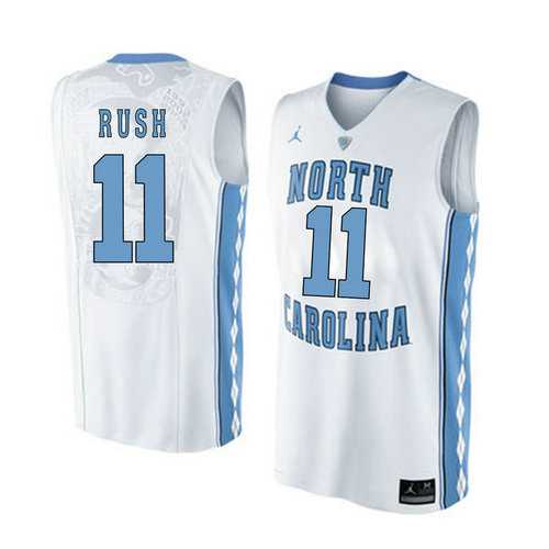 North Carolina Tar Heels #11 Shea Rush White College Basketball Jersey