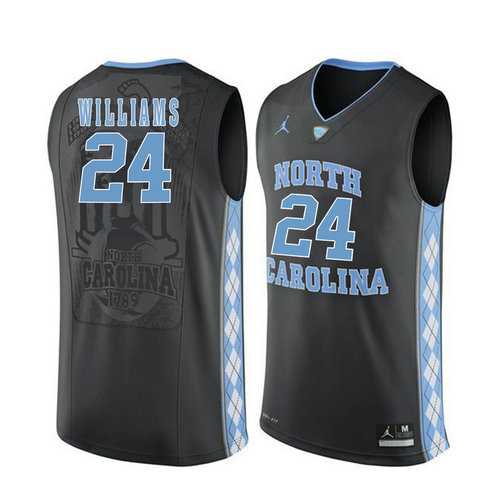 North Carolina Tar Heels #24 Kenny Williams Black College Basketball Jersey