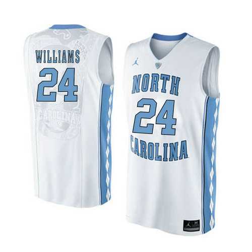 North Carolina Tar Heels #24 Kenny Williams White College Basketball Jersey