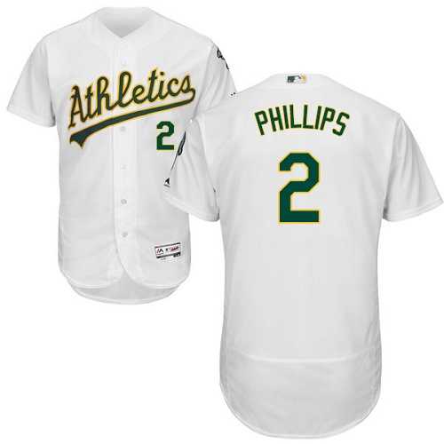 Oakland Athletics #2 Tony Phillips White Flexbase Authentic Collection Stitched MLB Jersey