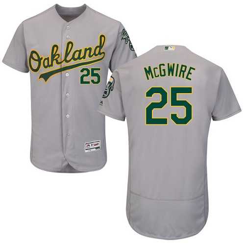 Oakland Athletics #25 Mark McGwire Grey Flexbase Authentic Collection Stitched MLB Jersey