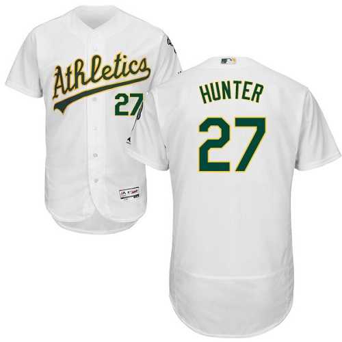 Oakland Athletics #27 Catfish Hunter White Flexbase Authentic Collection Stitched MLB Jersey Oakland Athletics #27 Catfish Hunter White Flexbase Authentic Collection Stitched MLB Jersey
