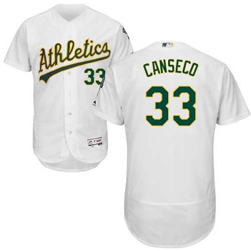 Oakland Athletics #33 Jose Canseco White Flexbase Authentic Collection Stitched MLB Jersey
