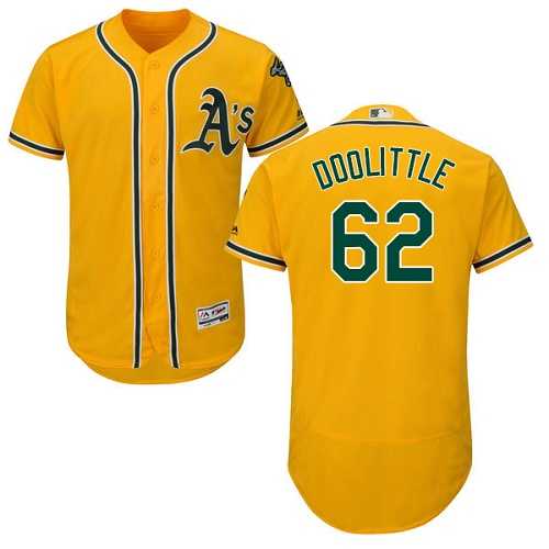 Oakland Athletics #62 Sean Doolittle Gold Flexbase Authentic Collection Stitched MLB Jersey