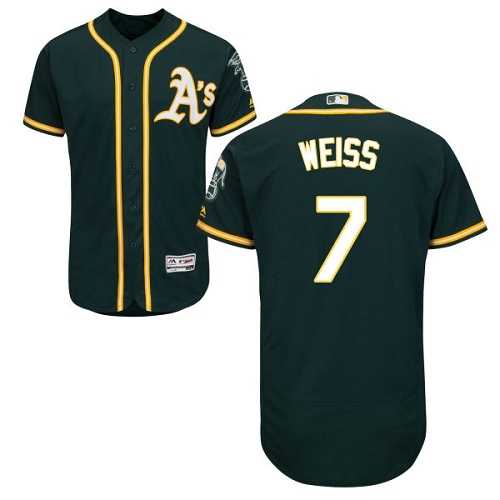Oakland Athletics #7 Walt Weiss Green Flexbase Authentic Collection Stitched MLB Jersey Oakland Athletics #7 Walt Weiss Green Flexbase Authentic Collection Stitched MLB Jersey
