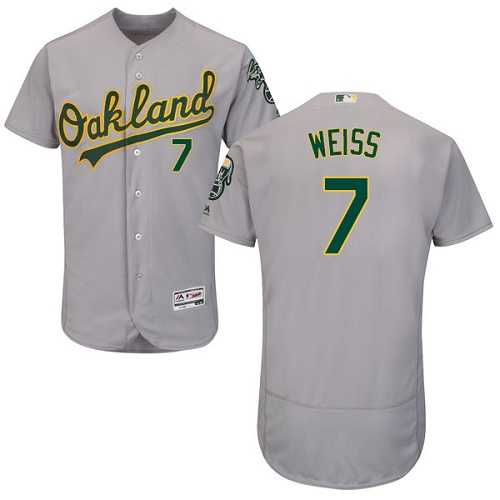 Oakland Athletics #7 Walt Weiss Grey Flexbase Authentic Collection Stitched MLB Jersey