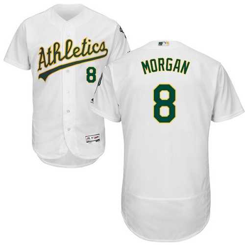 Oakland Athletics #8 Joe Morgan White Flexbase Authentic Collection Stitched MLB Jersey