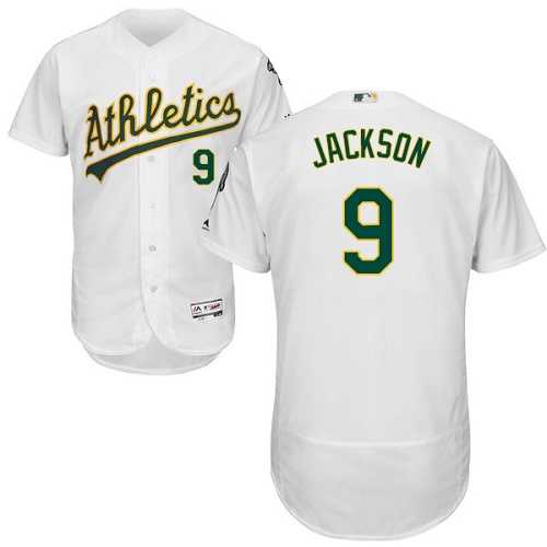 Oakland Athletics #9 Reggie Jackson White Flexbase Authentic Collection Stitched MLB Jersey