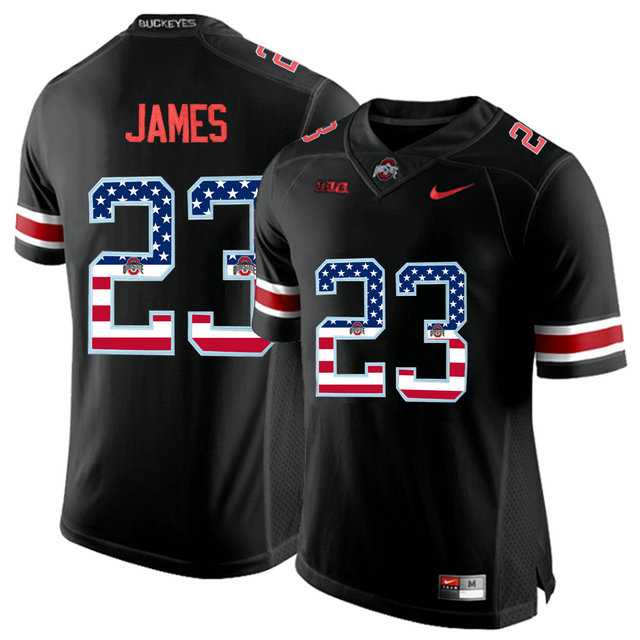 Ohio State Buckeyes #23 Lebron James Black USA Flag College Football Limited Jersey